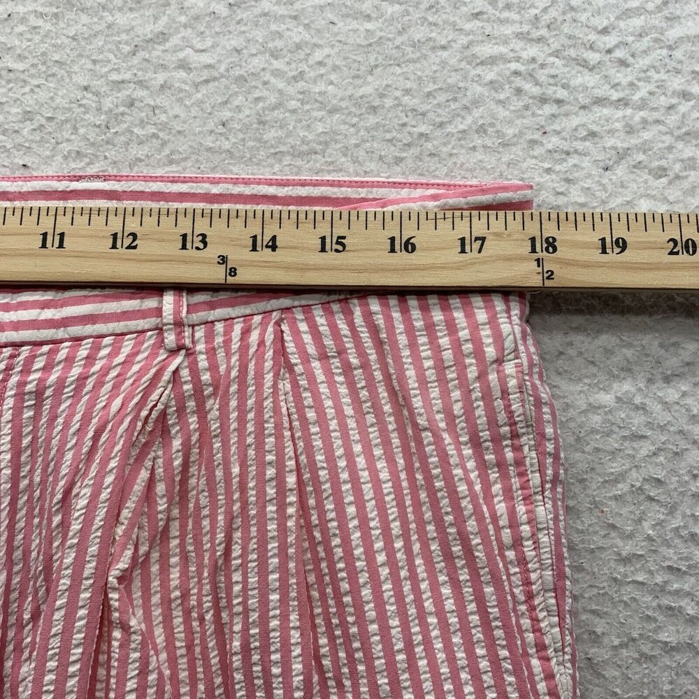 VTG Fairway & Green Seersucker Shorts Mens 36 (Tag 35) 8" Pink White Golf Preppy - Picture 6 of 8